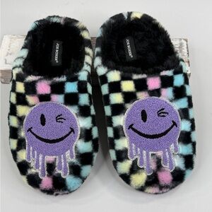 JOE BOXER Women's "Mr Winky" Plush Checkered Clog Style Slippers-L (9/10)